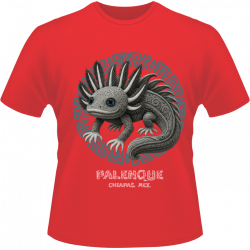 Playera diseño ajolote maya
