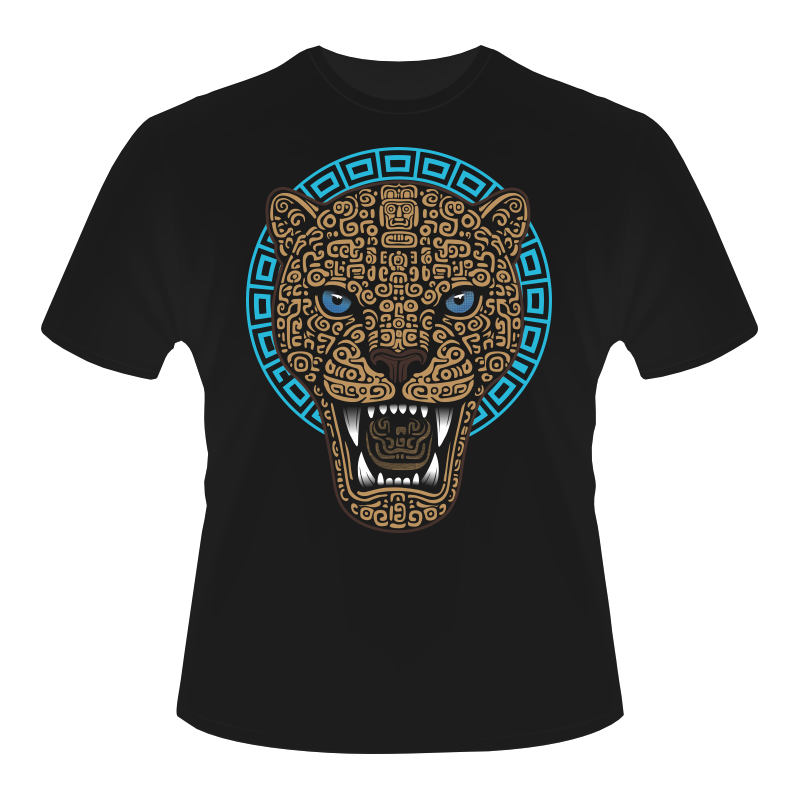 Playera negra diseño Jaguar 2